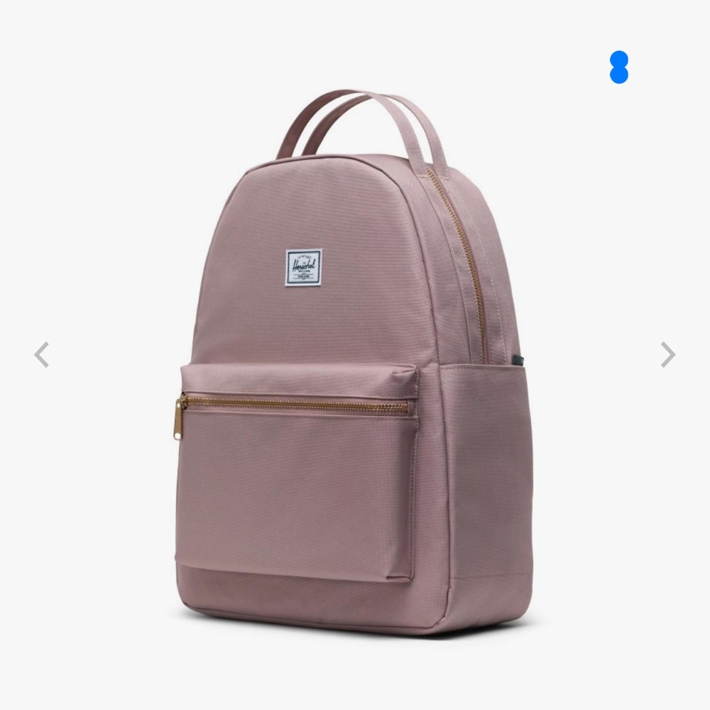 Herschel Supply Company Classic Backpack in Dusty Rose with Gold Zippers